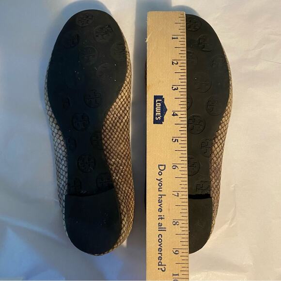 Tory Burch ballet flats Womens Size 7.5 or 8 brown snake skin print - Picture 6 of 8